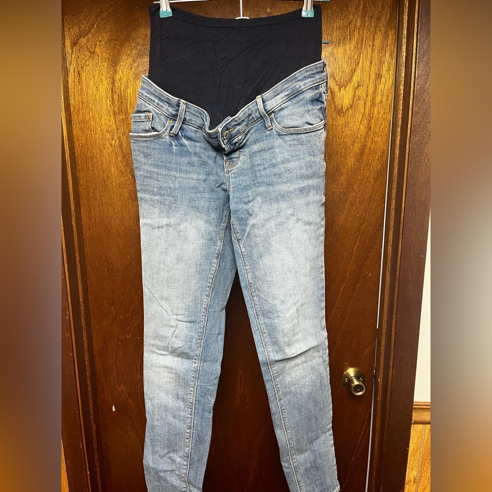 Old Navy Navy Blue Maternity Rockstar Jeans
